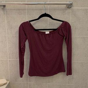 off the shoulder long sleeve